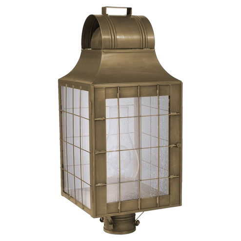 Livery One Light Post Mount in Antique Brass (196|9253ABCIMSMG)