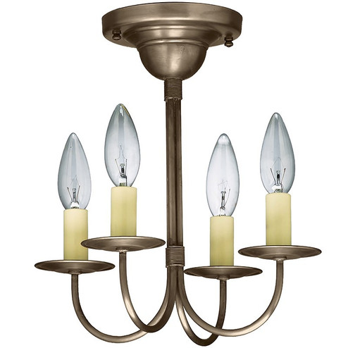 Flush Four Light Hanging Lantern in Dark Antique Brass (196|904FDABLT4)