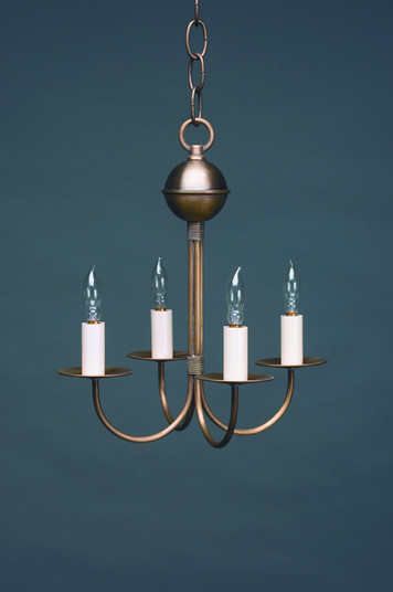 Chandelier Four Light Hanging Lantern in Antique Brass (196|904ABLT4)