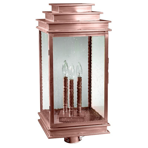 Empire Three Light Post Mount in Antique Copper (196|8953ACLT3SMG)