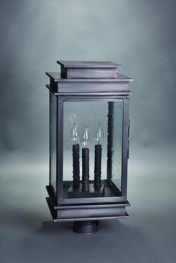 Empire Three Light Post Mount in Dark Brass (196|8933DBLT3CSG)