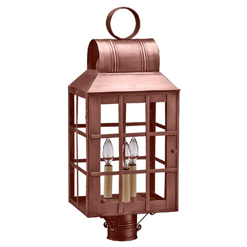 Lynn Three Light Post Mount in Antique Copper (196|8143ACLT3CLR)