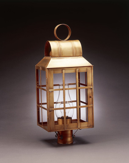 Lynn One Light Post Mount in Antique Brass (196|8143ABCIMCLR)