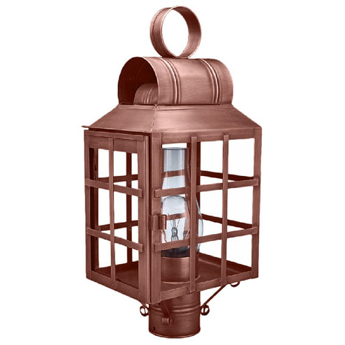 Lynn One Light Post Mount in Antique Copper (196|8133ACCIMCLR)