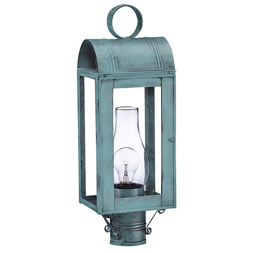 Livery One Light Post Mount in Verdi Gris (196|8043VGCIMCLR)