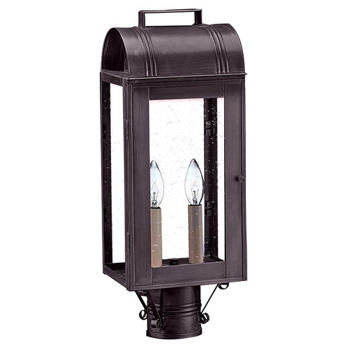 Livery Two Light Post Mount in Dark Brass (196|8033DBLT2CSG)