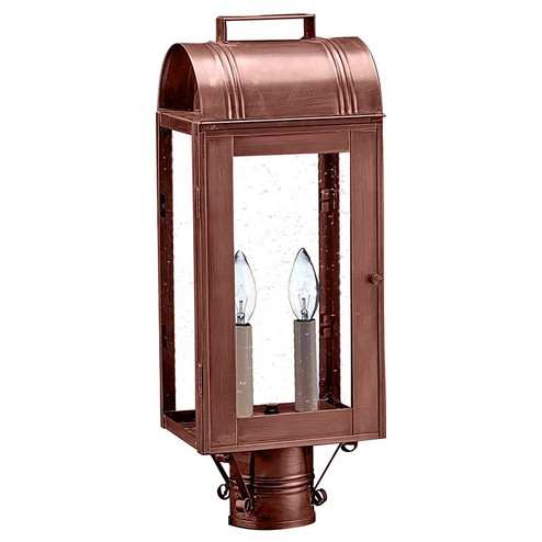 Livery Two Light Post Mount in Antique Copper (196|8033ACLT2CSG)