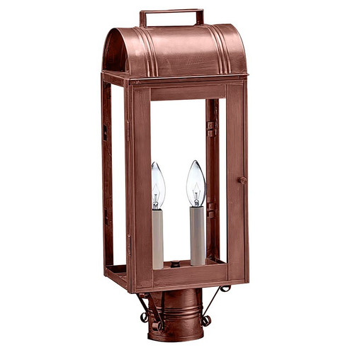 Livery Two Light Post Mount in Antique Copper (196|8033ACLT2CLR)