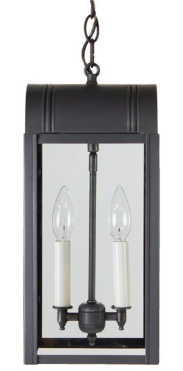 Livery Two Light Hanging Lantern in Dark Brass (196|8032DBLT2CLR)
