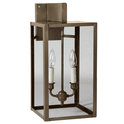 Midtown Two Light Wall Mount in Dark Antique Brass (196|7527DABLT2CSG)