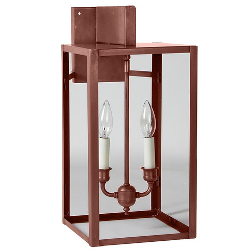 Midtown Two Light Wall Mount in Antique Copper (196|7527ACLT2CLR)