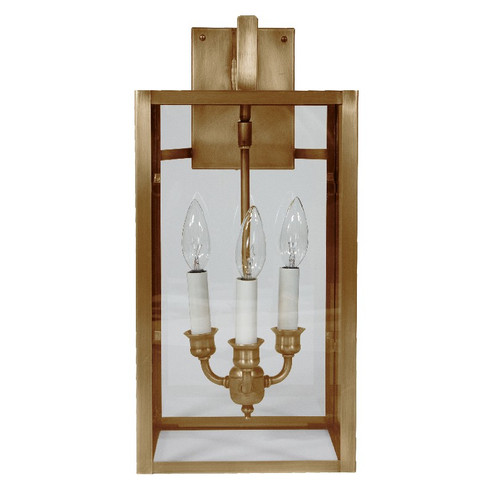 Midtown Three Light Wall Mount in Antique Brass (196|7527ABLT3CLR)