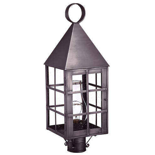 York One Light Post Mount in Dark Brass (196|7153DBCIMSMG)