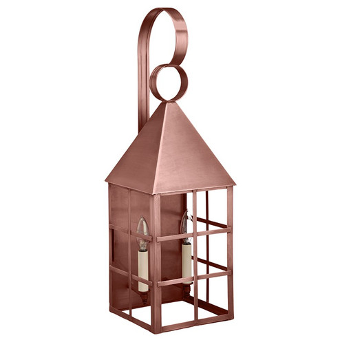 York Two Light Wall Mount in Antique Copper (196|7151ACLT2CLR)