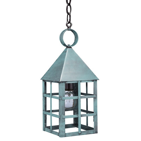 York One Light Hanging Lantern in Verdi Gris (196|7132VGMEDCLR)