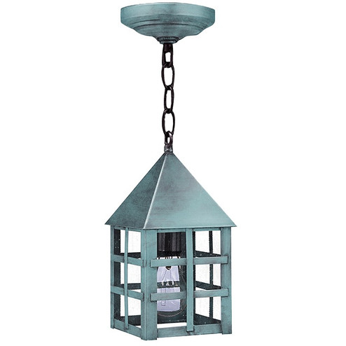 York One Light Hanging Lantern in Verdi Gris (196|7112VGMEDSMG)