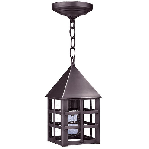 York One Light Hanging Lantern in Dark Brass (196|7112DBMEDCSG)
