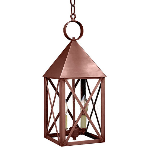 York Two Light Hanging Lantern in Antique Copper (196|7042ACLT2SMG)