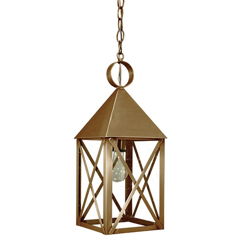 York One Light Hanging Lantern in Antique Brass (196|7042ABMEDCSG)