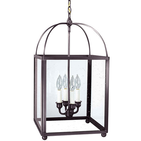 Foyer Four Light Hanging Lantern in Dark Brass (196|6832DBLT4CSG)