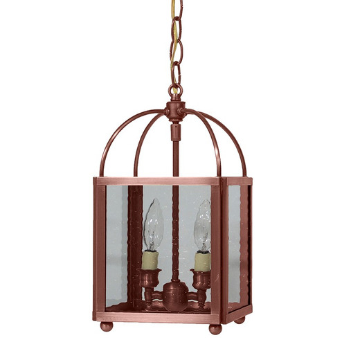 Foyer Two Light Hanging Lantern in Antique Copper (196|6812ACLT2CSG)