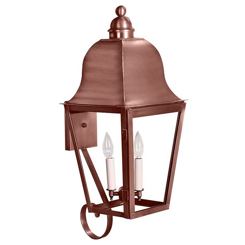 Imperial Two Light Wall Mount in Antique Copper (196|6416ACLT2CLR)