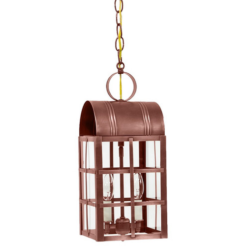Adams Two Light Hanging Lantern in Antique Copper (196|6142ACLT2CLR)