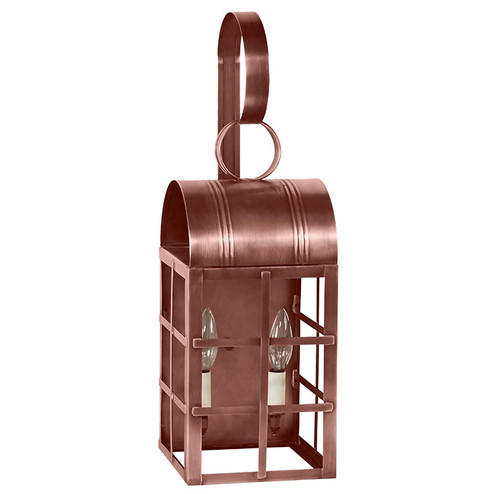 Adams Two Light Wall Mount in Antique Copper (196|6141ACLT2CLR)