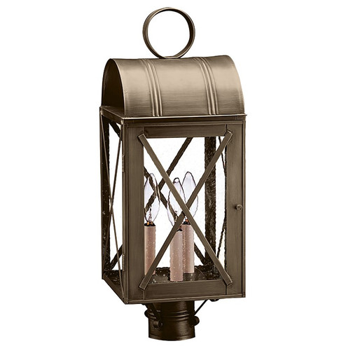 Adams Three Light Post Mount in Dark Antique Brass (196|6053DABLT3SMG)