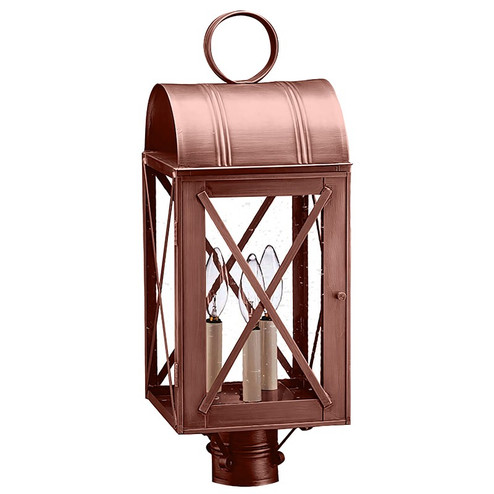 Adams Three Light Post Mount in Antique Copper (196|6053ACLT3CSG)