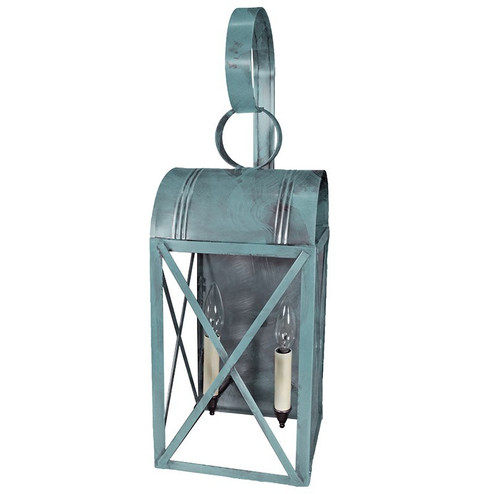 Adams Two Light Wall Mount in Verdi Gris (196|6051VGLT2CLR)
