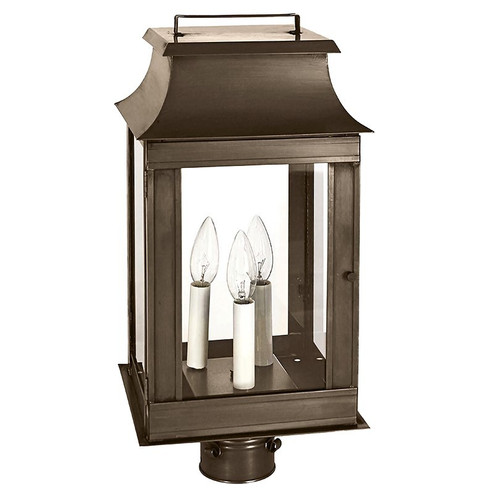 Concord Three Light Post Mount in Dark Antique Brass (196|5643DABLT3CLR)