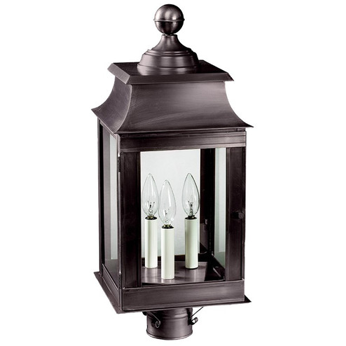 Concord Three Light Post Mount in Dark Brass (196|5633DBLT3CLR)