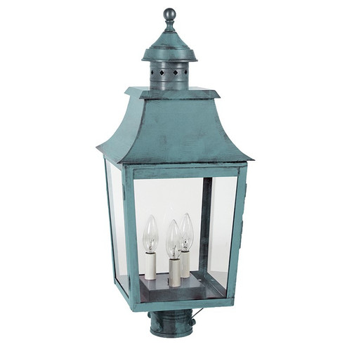 Sharon Three Light Post Mount in Verdi Gris (196|5543VGLT3CLR)