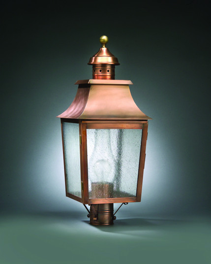 Sharon One Light Post Mount in Antique Copper (196|5543ACCIMCSG)