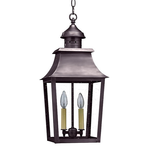 Sharon Two Light Hanging Lantern in Dark Brass (196|5542DBLT2CSG)