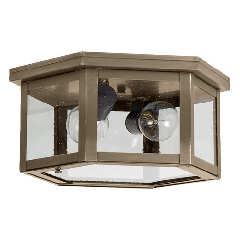 Flush Two Light Flush Mount in Dark Antique Brass (196|4604DABMED2CSG)
