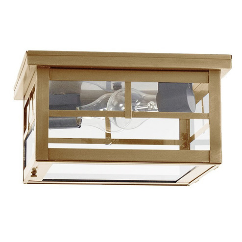 Flush Two Light Flush Mount in Antique Brass (196|4404ABMED2CLR)
