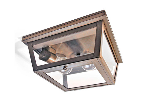 Flush Two Light Flush Mount in Dark Antique Brass (196|4204DABMED2CLR)