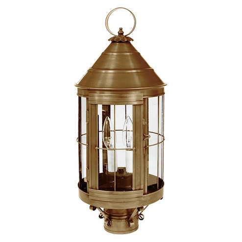 Heal Two Light Post Mount in Antique Brass (196|3333ABLT2CSG)