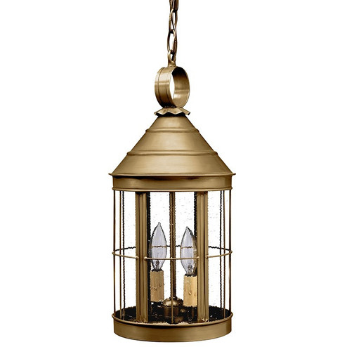 Heal Two Light Hanging Lantern in Antique Brass (196|3332ABLT2CSG)