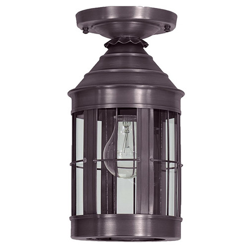 Heal One Light Flush Mount in Dark Brass (196|3314DBMEDCLR)