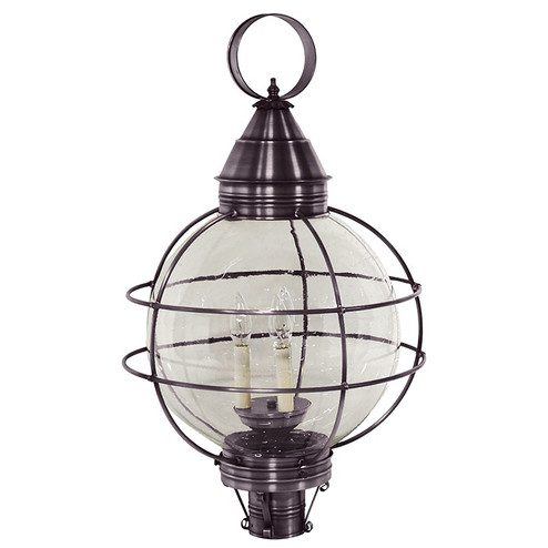 Round Three Light Post Mount in Dark Brass (196|2863DBLT3CSG)