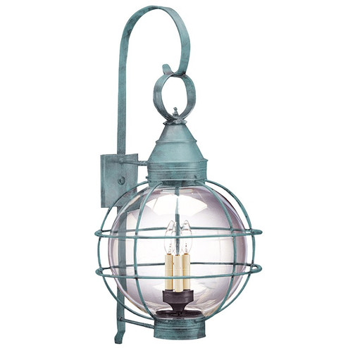 Round Three Light Wall Mount in Verdi Gris (196|2861VGLT3CLR)