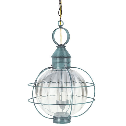 Round Three Light Hanging Lantern in Verdi Gris (196|2852VGLT3OPT)