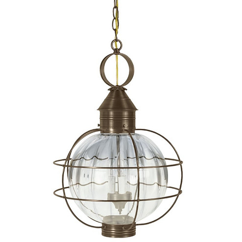 Round Three Light Hanging Lantern in Dark Antique Brass (196|2852DABLT3OPT)
