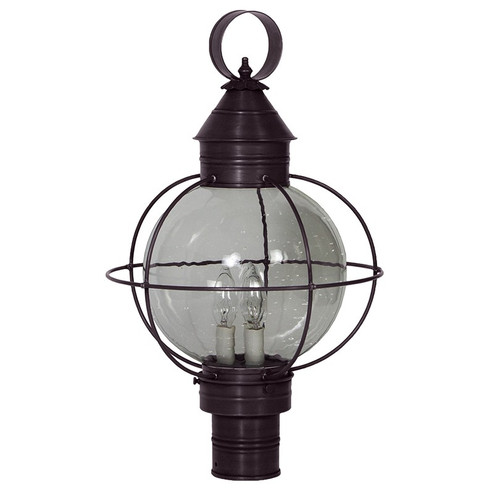 Round Three Light Post Mount in Dark Brass (196|2843DBLT3CSG)