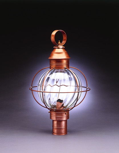 Round Onion One Light Post Mount in Antique Brass (196|2843ABMEDOPT)