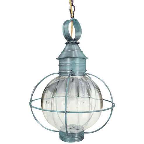 Round One Light Hanging Lantern in Verdi Gris (196|2842VGMEDOPT)