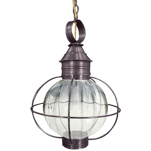 Round One Light Hanging Lantern in Dark Brass (196|2842DBMEDOPT)